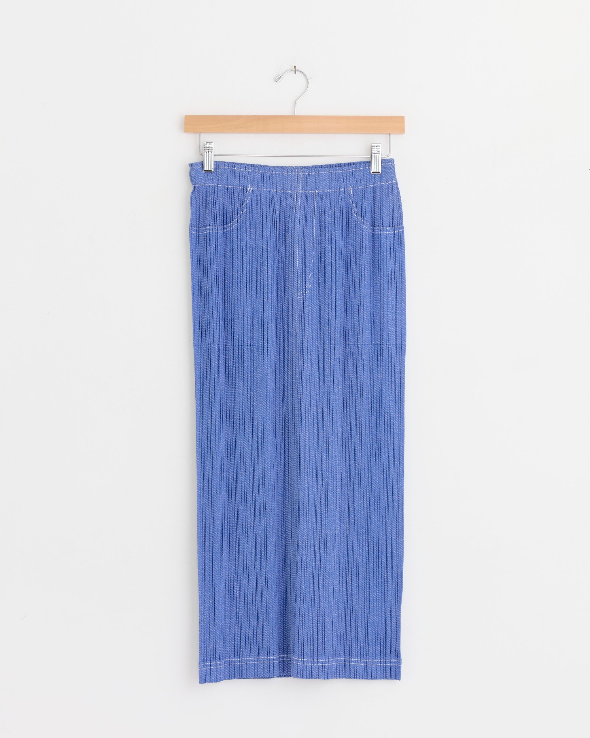 Cotton Denim Skirt in Blue