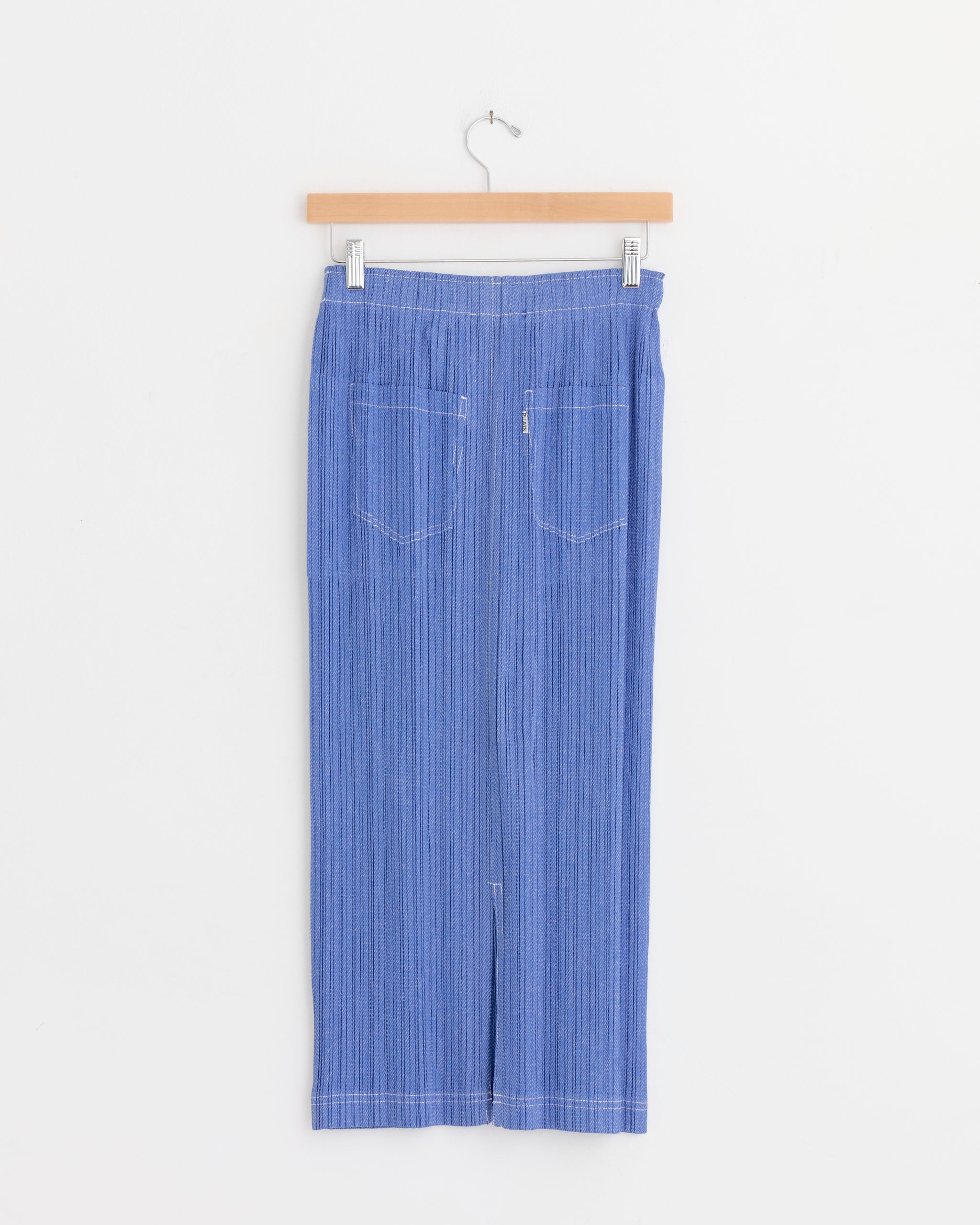 Cotton Denim Skirt in Blue