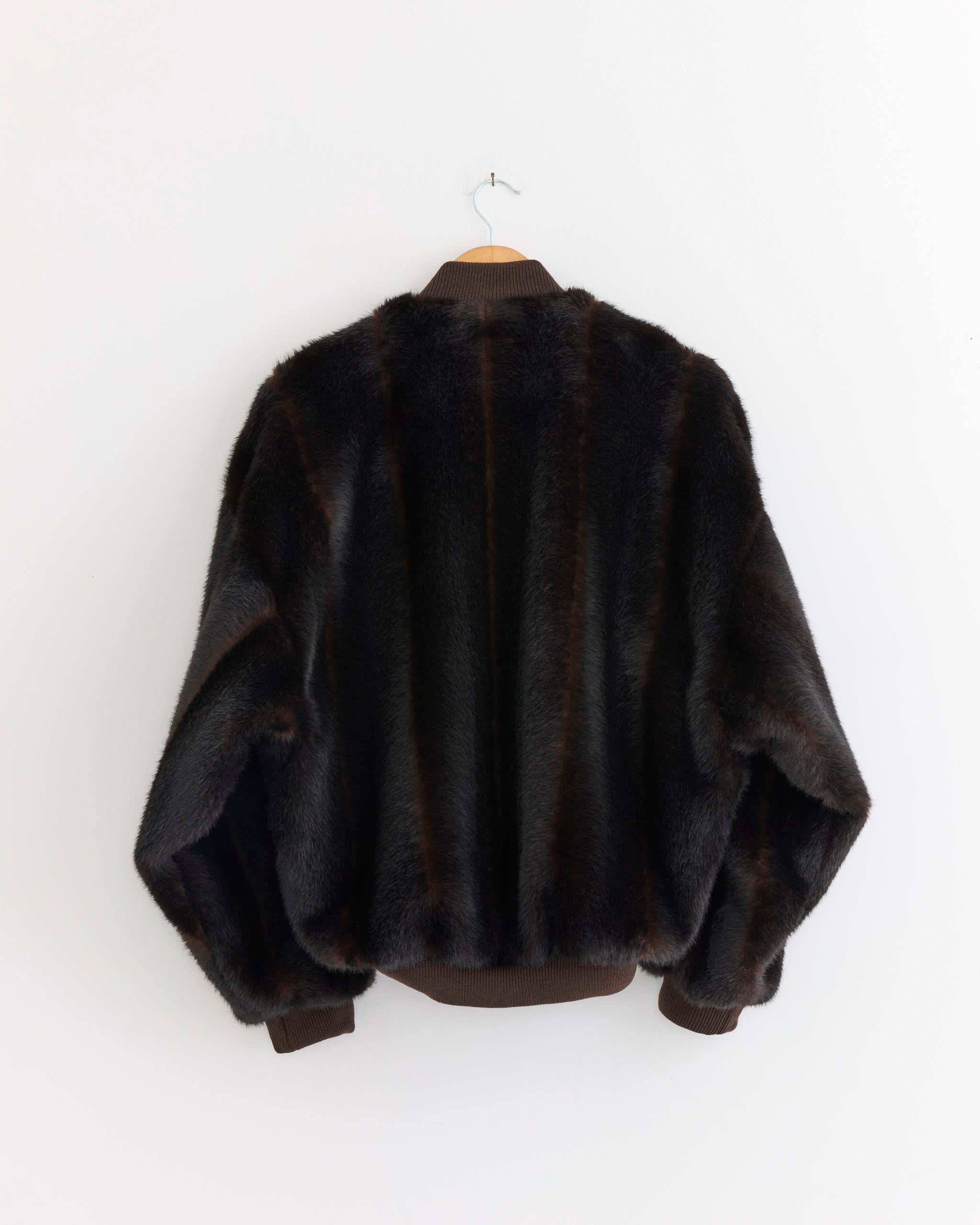 Faux Fur Jacket in Brown