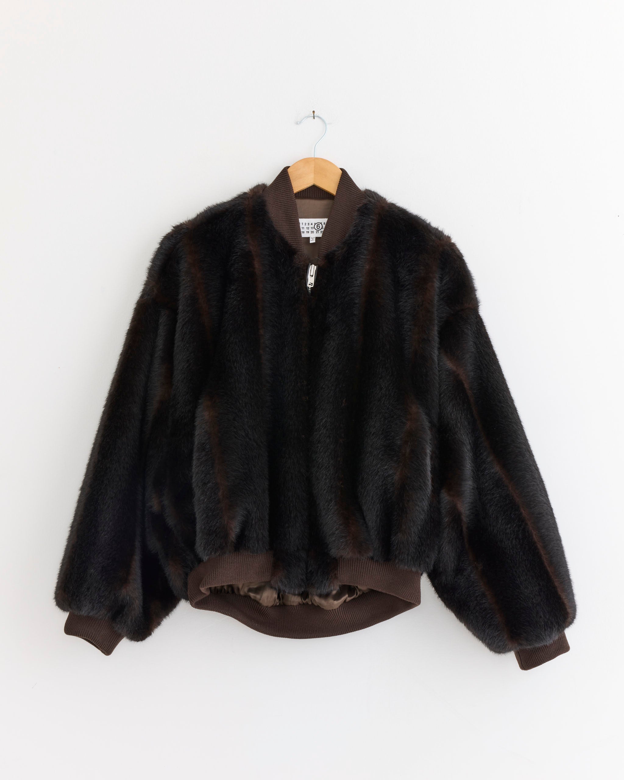 Faux Fur Jacket in Brown